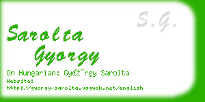 sarolta gyorgy business card